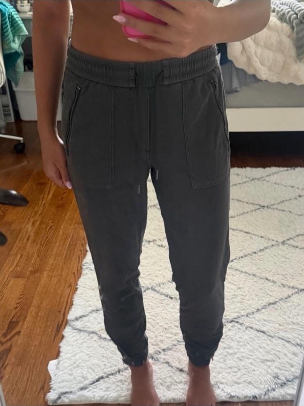 Athleta Dark Gray Elastic Waist Joggers - Size 2